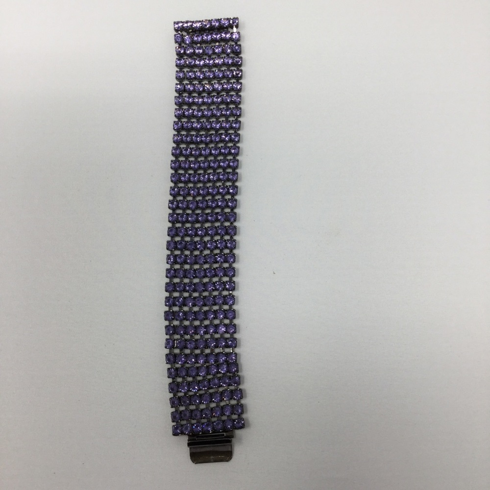 Sparkly Lavender Rhinestone Bracelet - Picture 4 of 5